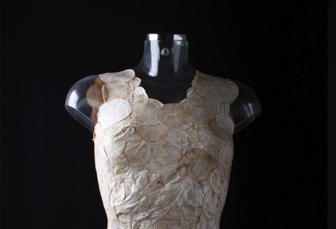 Aniela Hoitink crea vestidos a partir de mushroom mycelium